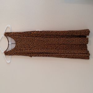 Navy and orange cheetah tank dress (NWT)